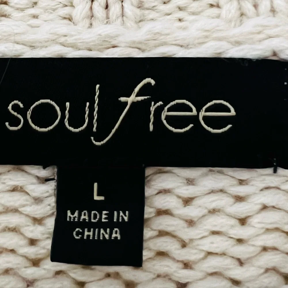 Soul Free sweater long sleeve knitted crew neck cozy - Picture 8 of 8